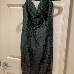 Holly Green off the shoulder cocktail dress
